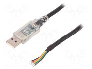 Module: cable integrated; RS485,USB; lead; 1.8m; USB A FTDI