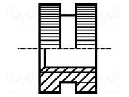 Threaded insert; brass; without coating; M2,5; BN 1036; L: 2.6mm BOSSARD