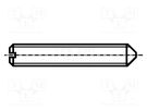 Screw; M2.5x6; 0.45; Head: without head; slotted; 0,4mm; DIN 553 BOSSARD