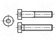 Screw; M6x40; 1; Head: cheese head; hex key; HEX 4mm; steel BOSSARD