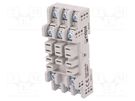 Socket; PIN: 11; 16A; 250VAC; on panel,for DIN rail mounting RELPOL