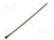 Rope; acid resistant steel A4; Ørope: 3mm; L: 50m; Rope plexus: 7x7 KRAFTBERG