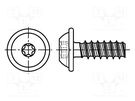 Screw; for plastic; 2.2x6; Head: button; Torx® PLUS; 6IP; steel BOSSARD