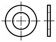 Washer; round; M8; D=16mm; h=1.6mm; laminated paper; BN 1077 BOSSARD