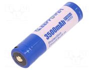 Re-battery: Li-Ion; 18650,MR18650; 3.7V; 3500mAh; Ø18.6x70.3mm; 5A KEEPPOWER