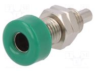 Connector: 4mm banana; socket; 32A; 33VAC; 70VDC; green; -25÷90°C SCHÜTZINGER