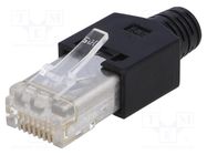 Connector: RJ45; plug; TM11P; PIN: 8; Cat: 3; shielded; Layout: 8p8c HIROSE