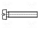 Screw; M1x6; 0.25; Head: cheese head; slotted; A2 stainless steel BOSSARD