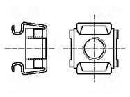 Nut; cage; M6; A2 stainless steel; BN 3307 BOSSARD