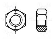 Nut; hexagonal; M10; 1.5; steel; Plating: zinc; H: 8mm; 17mm; BN 117 BOSSARD