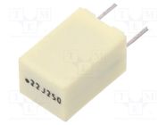 Capacitor: polyester; 220nF; 140VAC; 250VDC; 5mm; ±5%; 7.2x6x11mm KEMET