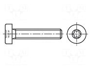 Screw; M2.5x5; 0.45; Head: cheese head; Torx®; TX08; ISO 14580 BOSSARD