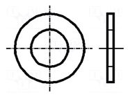 Washer; round; M1,7; D=4mm; h=3mm; pressboard; DIN 125A; BN 1076 BOSSARD