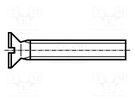 Screw; M12x45; 1.75; Head: countersunk; slotted; 3mm; steel; zinc BOSSARD
