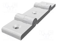 Hinge; Width: 139mm; technopolymer PA; black; H: 36mm; for profiles ELESA+GANTER