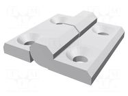 Hinge; Width: 60mm; technopolymer PA; H: 60mm; right; Ø: 8mm ELESA+GANTER