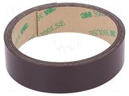 Tape: magnetic; W: 19mm; L: 1m; Thk: 0.84mm; acrylic; brown; -40÷71°C 3M