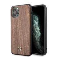Mercedes Wood Line Walnut Case for iPhone 11 Pro Max - Brown, Mercedes