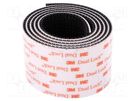 Tape: hook and loop; W: 50mm; L: 1m; Thk: 5.7mm; acrylic; black 3M