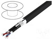 Wire: loudspeaker cable; HELUSOUND®; 2x2x0.22mm2; stranded; black HELUKABEL