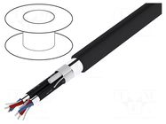 Wire: loudspeaker cable; HELUSOUND®; 2x2x0.22mm2; stranded; black HELUKABEL