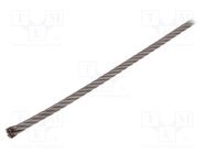 Rope; acid resistant steel A4; Ørope: 8mm; L: 10m; 1134kg KRAFTBERG