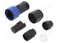Connector: circular; plug; female; PIN: 2; w/o contacts; for cable BULGIN