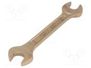 Wrench; spanner; 13mm,15mm; Overall len: 135mm; aluminum bronze BAHCO