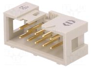 Connector: IDC; socket; male; PIN: 10; straight; THT; 2.54mm; 2x5 HARTING
