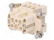 Connector: HDC; contact insert; female; 16A; 400V; Han® High Temp HARTING