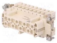 Connector: HDC; contact insert; female; 16A; 400V; Han® High Temp HARTING