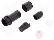 Connector: circular; plug; female; PIN: 2; w/o contacts; for cable BULGIN