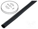 Heat shrink sleeve; glueless; 3: 1; 1.5mm; black; polyolefine; reel CYG/KTG