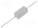 Resistor: power; cement; THT; 220kΩ; 5W; ±5%; 9.5x9.5x22mm SR PASSIVES