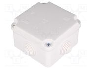 Enclosure: junction box; X: 88mm; Y: 88mm; Z: 60mm; wall mount; IP55 ELEKTRO-PLAST NASIELSK