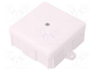 Enclosure: junction box; X: 86mm; Y: 86mm; Z: 39mm; wall mount; IP55 ELEKTRO-PLAST NASIELSK