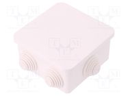 Enclosure: junction box; X: 87mm; Y: 87mm; Z: 45mm; wall mount; IP55 ELEKTRO-PLAST NASIELSK