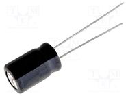 Capacitor: electrolytic; THT; 10uF; 50VDC; Ø5x11mm; Pitch: 2mm; ±20% AISHI