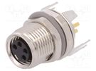 Connector: M8; female; PIN: 4; shielded; socket; IP67; 30V TE Connectivity