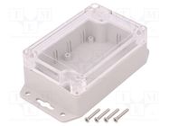 Enclosure: multipurpose; X: 70mm; Y: 105mm; Z: 40mm; ABS; grey; gasket KRADEX