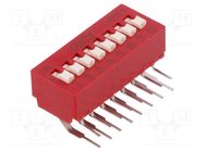Switch: DIP-SWITCH; Poles number: 8; OFF-ON; 0.025A/25VDC; Pos: 2 C&K