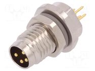 Connector: M8; male; PIN: 4; 30V; IP67; unshielded; socket; 2.5÷4mm TE Connectivity