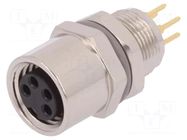 Connector: M8; female; PIN: 4; 30V; IP67; unshielded; socket TE Connectivity