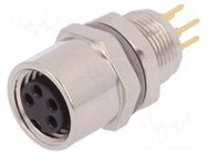 Connector: M8; female; PIN: 4; 30V; IP67; unshielded; socket TE Connectivity