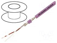 Wire: data transmission; 4x1x0.25mm2; violet; stranded; Cu; 6.5mm HELUKABEL