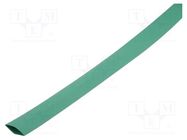 Heat shrink sleeve; glueless; 2: 1; 2.4mm; L: 1m; green; polyolefine CYG/KTG