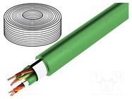 Wire; 2x2x0.8mm2,3x1.5mm2; solid; Cu; PVC; green; 12.7mm; CPR: Eca LAPP