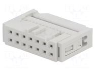 Connector: IDC; plug; female; PIN: 14; Quickie; IDC; 2.54mm; 2x7; grey AMPHENOL COMMUNICATIONS SOLUTIONS