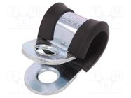 Fixing clamp; ØBundle : 10mm; W: 20mm; steel; Cover material: EPDM 