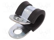 Fixing clamp; ØBundle : 11mm; W: 20mm; steel; Cover material: EPDM MPC INDUSTRIES